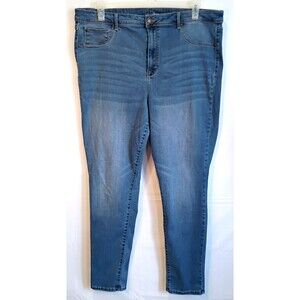 Time & Tru Core Jegging Womens Jeans High Rise Skinny SZ XXL (20) Blue Pull On